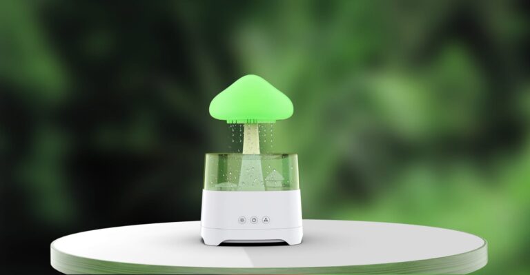 5 IN 1 Bluetooth Speaker Rain Cloud Humidifier, switchable 7 colors,