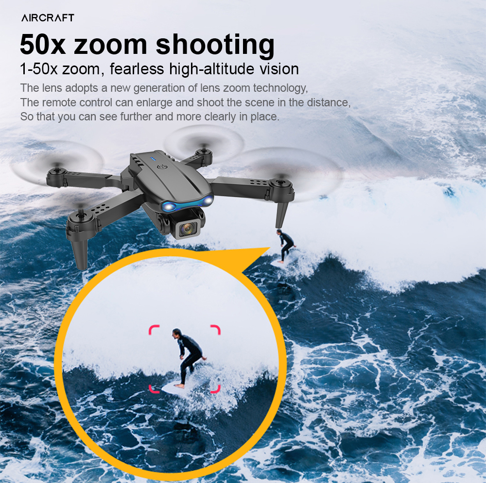 Headless Camera I1PRO 180° Adjustable Dual Camera Drone Headless One-key Mode ...