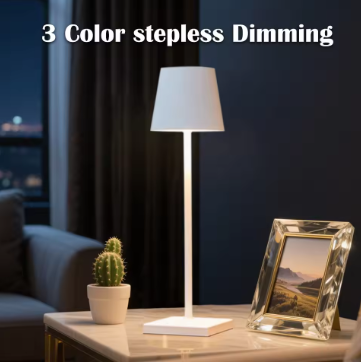 USB Rechargeable LED Night Light 3 Color Desk Lamp Touch Switch Table Lamp for Restaurant Room Clubs Bar Cafe Decor
