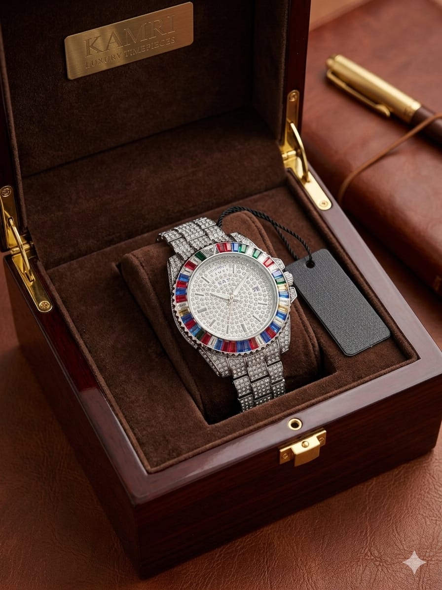KAMRI Luxury Premium Diamond Cut Watch