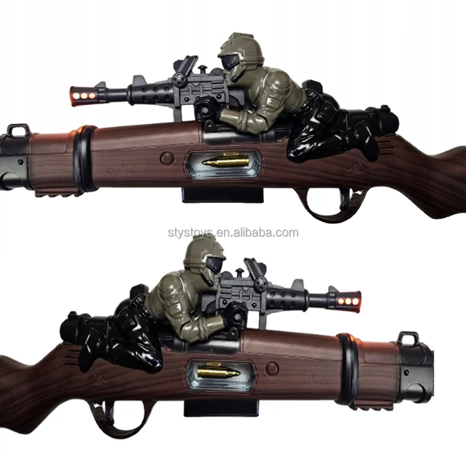 Spray Function Operated Flashing Gun Electric Soldiers Vibration Sniper Lights Sounds Toy Guns for Boys