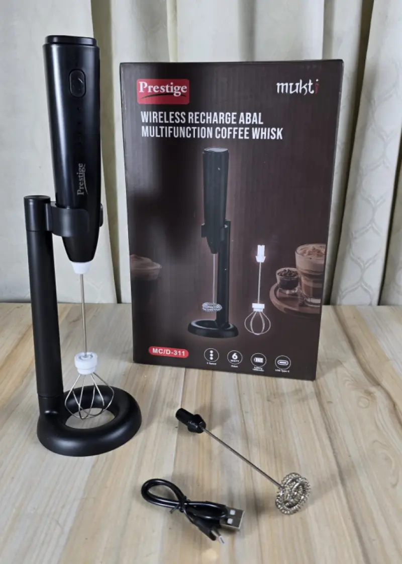 2 in 1 Prestige Rechargeable Coffee Mixer with Stand