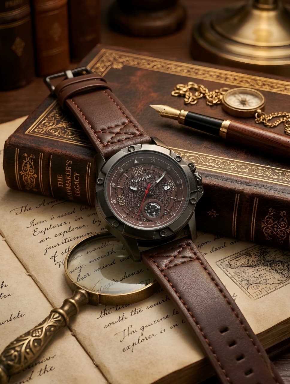 Tabular Boys Leather Belt Watch