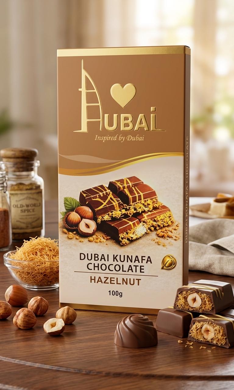 Dubai Kunafa Chocolate  – 100g