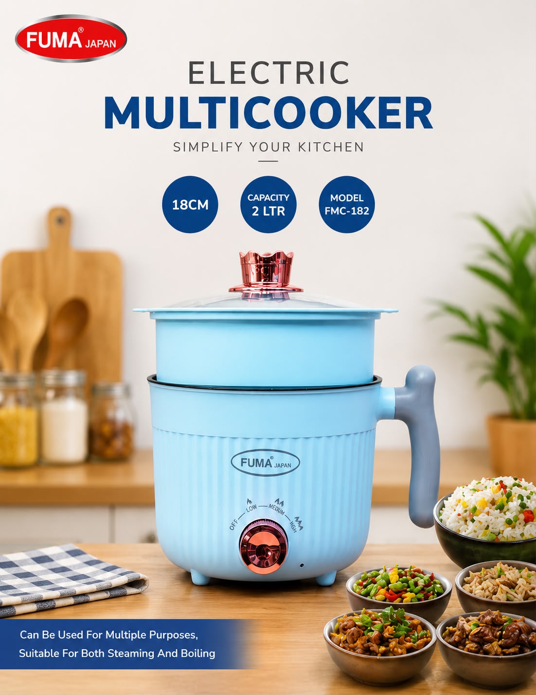 FUMA JAPAN Electric Multicooker